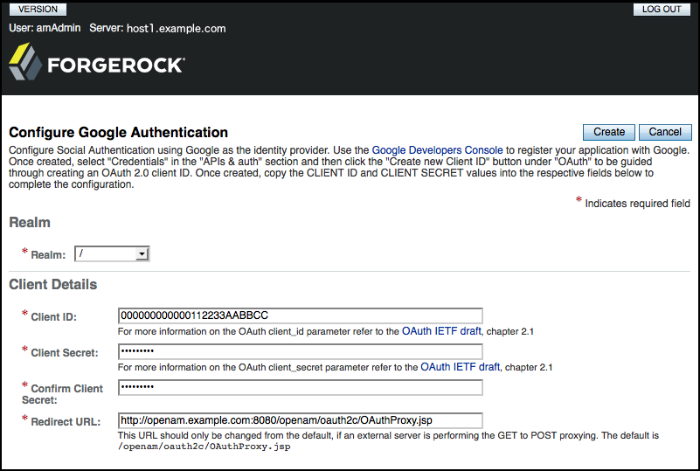 The Configure Google Authentication wizard.