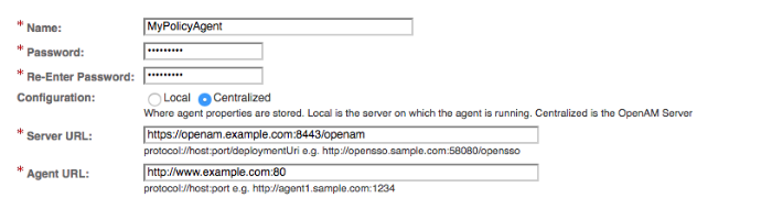 Creating a new agent profile