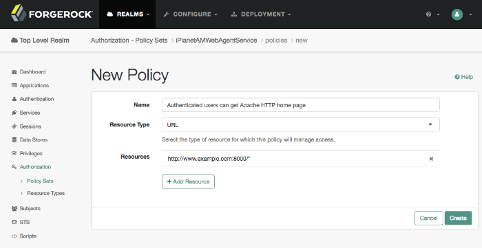 AM New Policy Settings