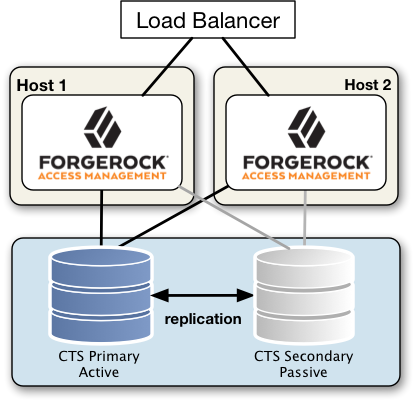 A CTS active-passive deployment