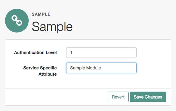 Sample authentication module configuration