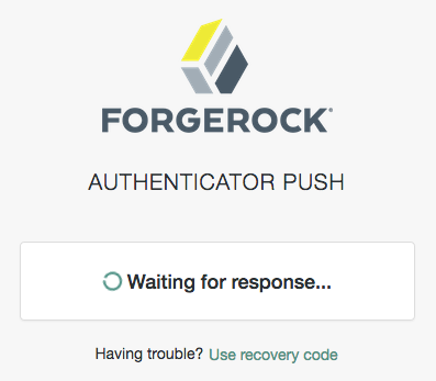 The authenticator push page