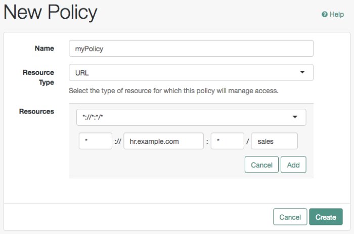 Edit the resource pattern if required.