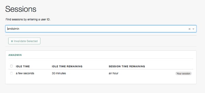 Sessions page