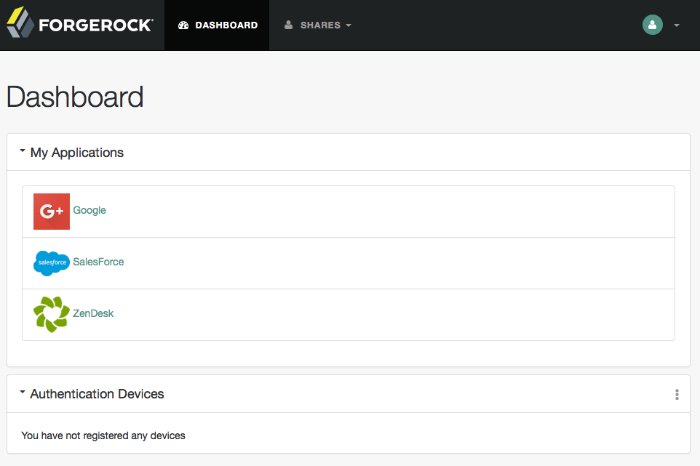 User Dashboard screen