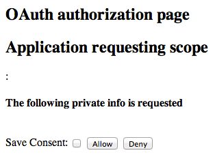 Presenting authorization decision page to resource owner