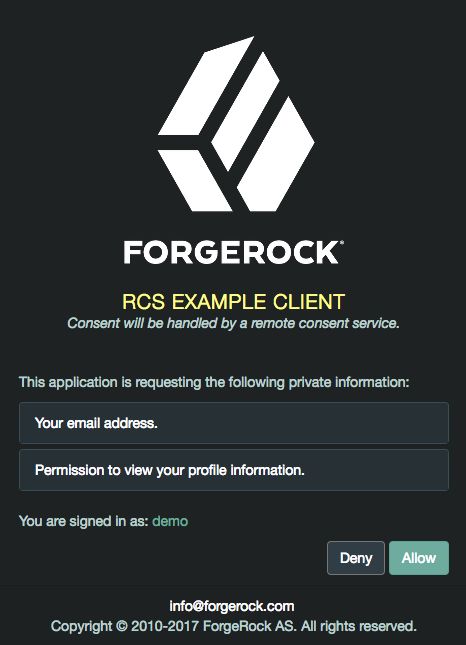 AM acting as an example remote consent service.