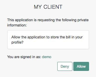OAuth 2.0 consent screen.