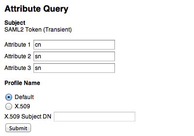 Fedlet Attribute Query request page