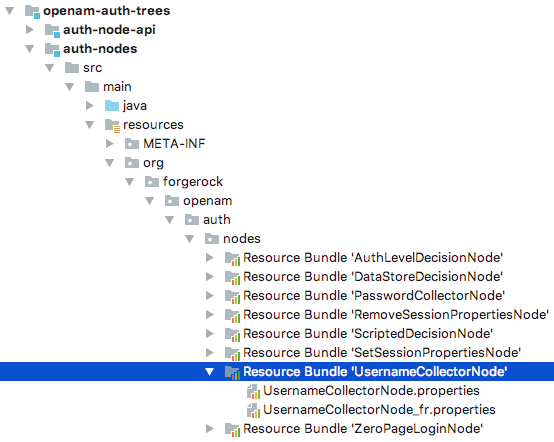 The resource bundle for the Username Collector Node.