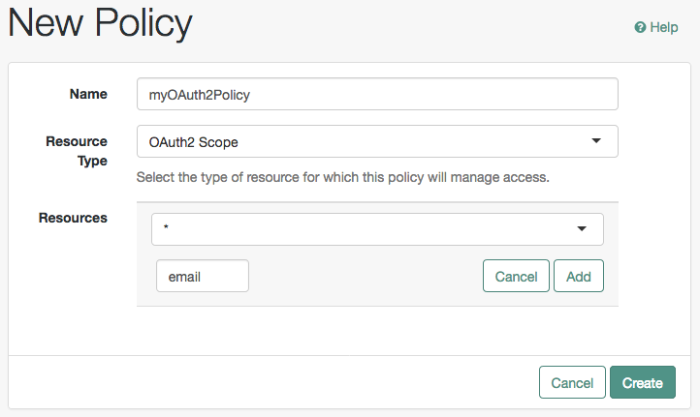 Edit the resource pattern if required.