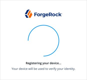 The WebAuthn Registration node waiting for an authenticator.
