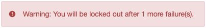 Invalid attempts limit warning when reaching Failure node