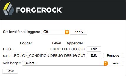 Logback.jsp reflecting the configuration in logback.xml