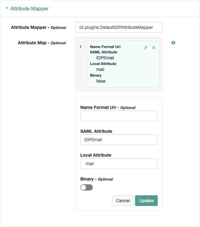 Mapping SAML Attributes to Local Attributes