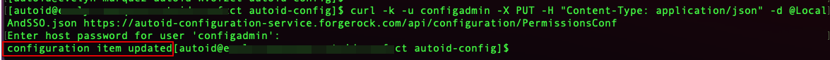 config item updated