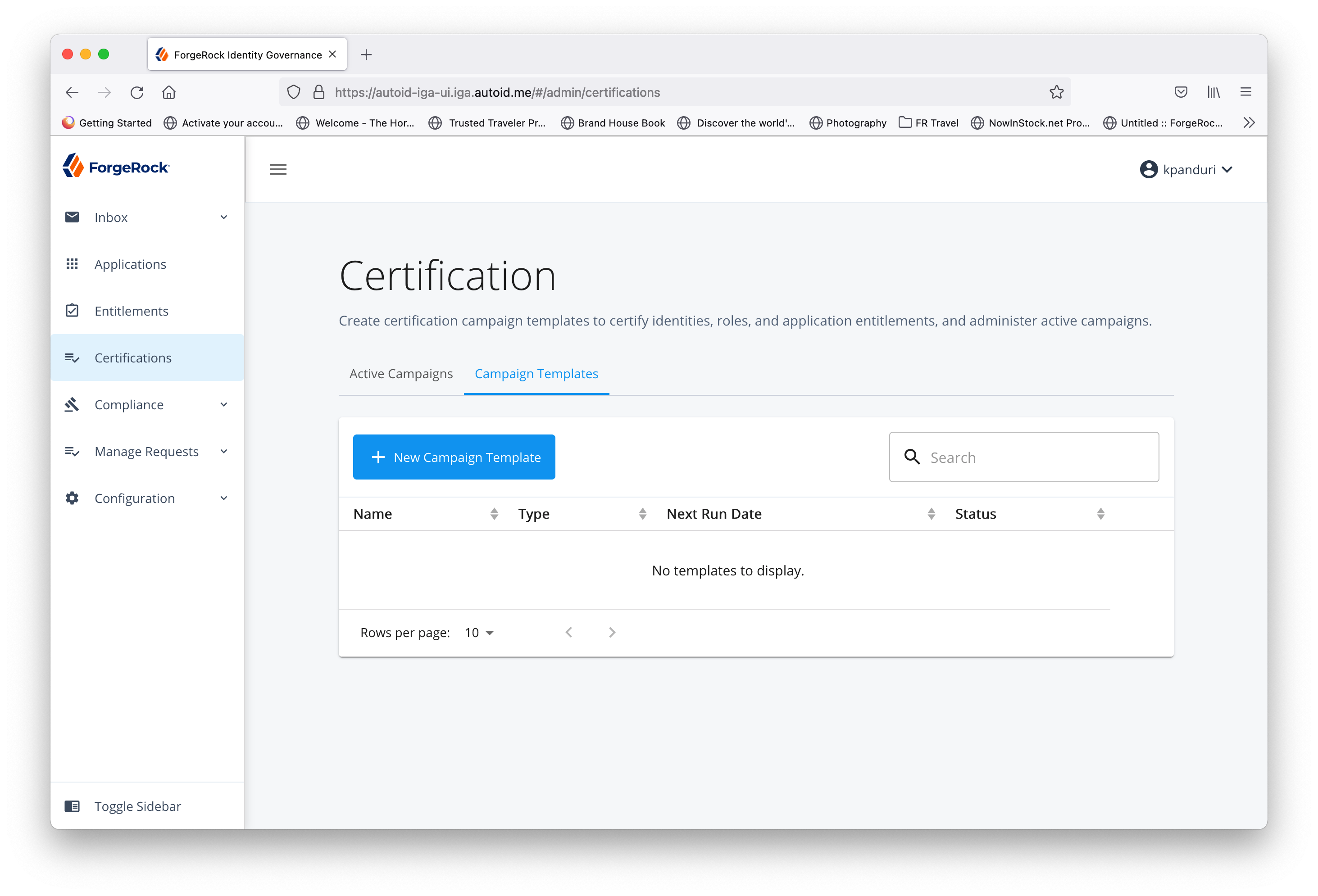 certifications dashboard