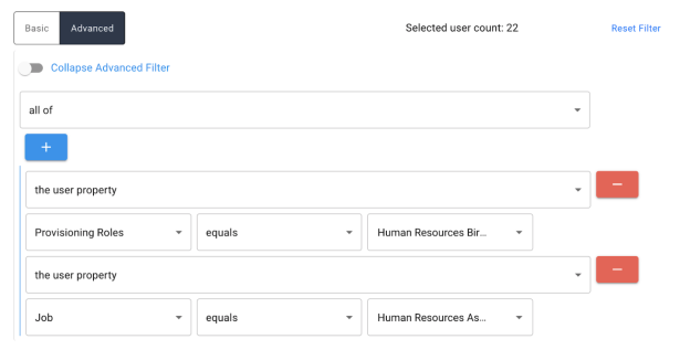 iga advanced user filter