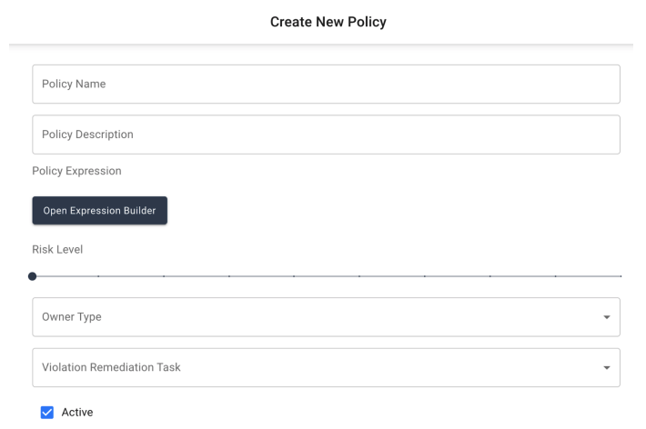 iga base policy creation form