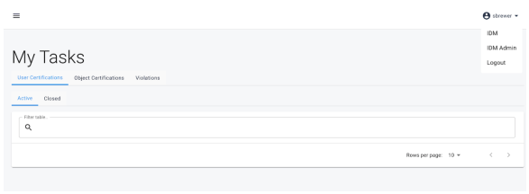 iga menu links user dropdown