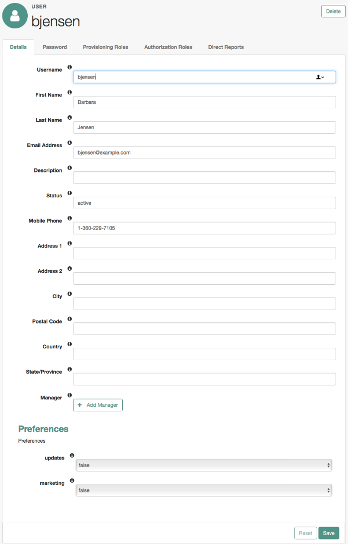 Account Configuration Options in the UI