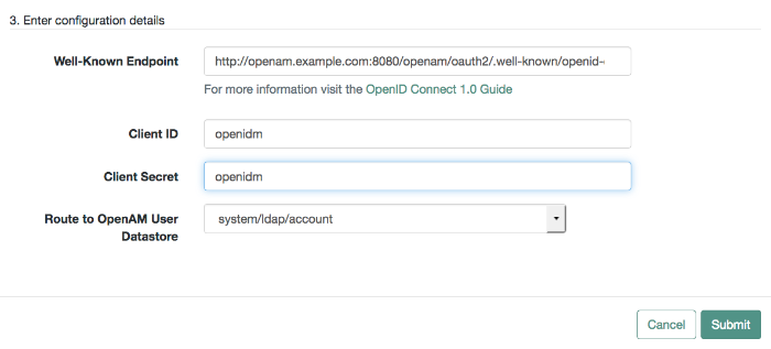 ForgeRock Identity Provider Options