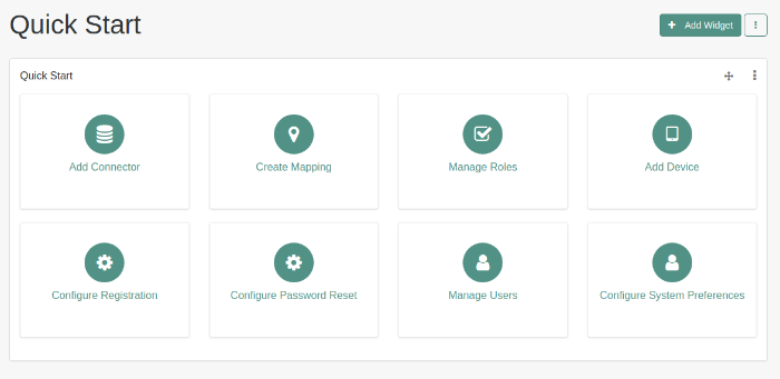 Administrative User Interface: Main Screen