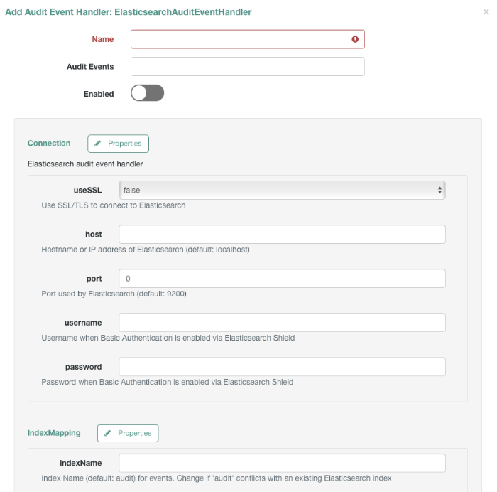 Configuring the ElasticSearch Audit Event Handler