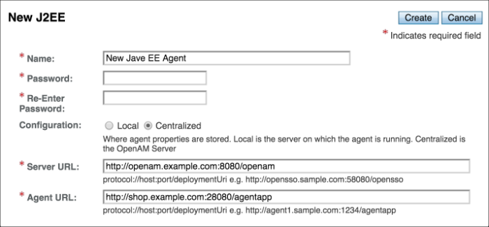 Creating a new agent profile
