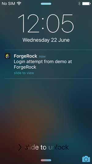 Push notification when locked