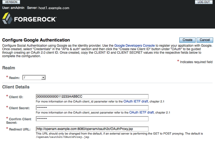 The Configure Google Authentication wizard.