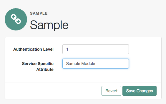 Sample authentication module configuration