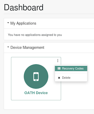 Menu for Managing Phones Used for Two Step Verification