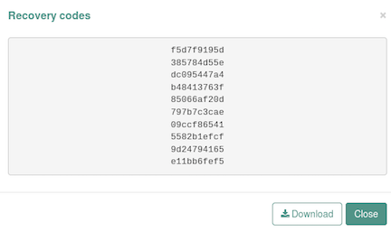 Recovery Codes