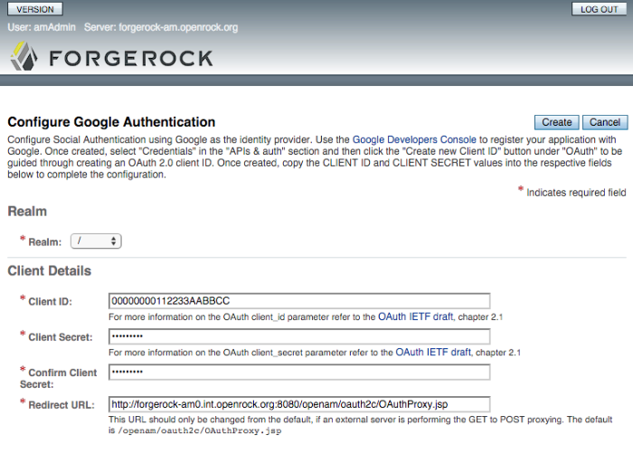 The Configure Google Authentication wizard.