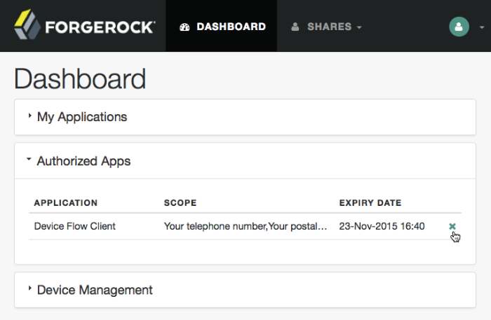 OAuth 2.0 Self-Service