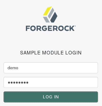 Sample authentication module login page
