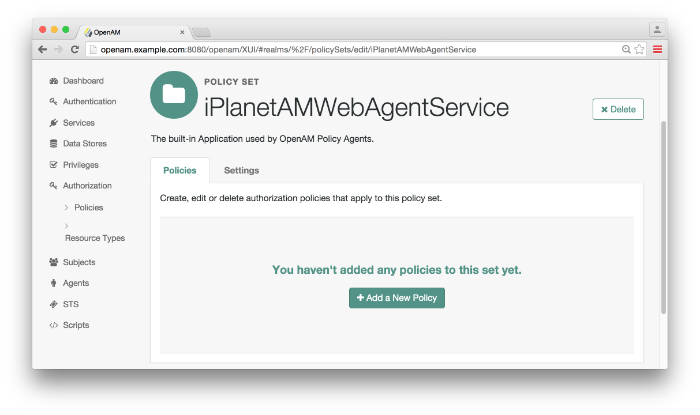 Add a Policy Page