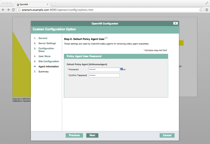 OpenAM policy agent password