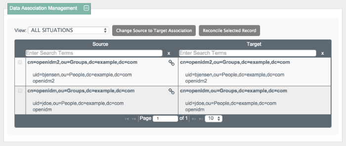 Data Association Management showing groups for Sample 2d