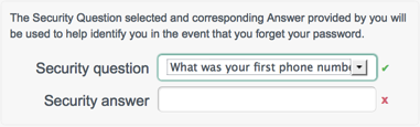 OpenIDM User View UI - Security Questions
