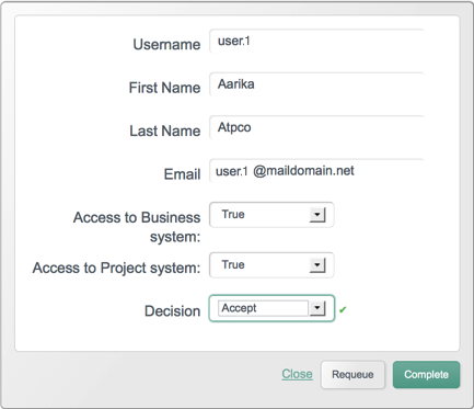 Accepting an access request
