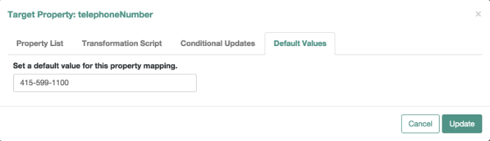 Set a New Default Telephone Number