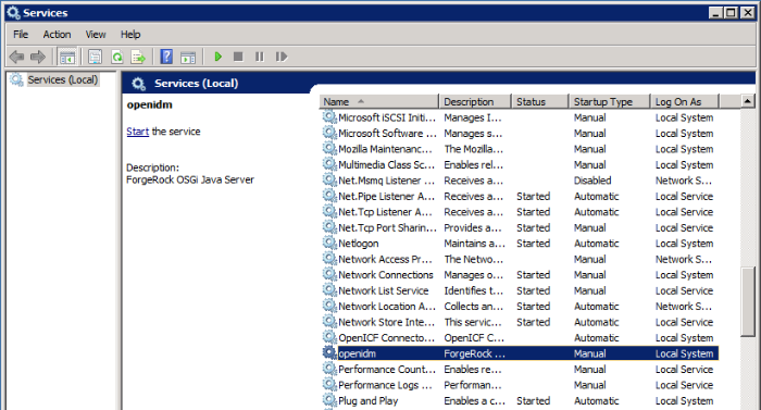 OpenIDM as a Windows Service