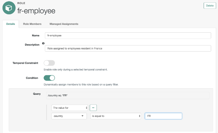 Granting conditional roles, based on a query