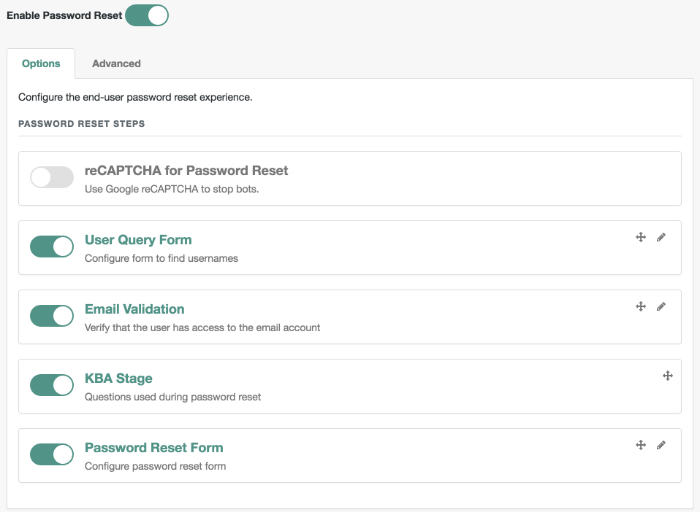 OpenIDM Self-Service UI - Password Reset Sequence
