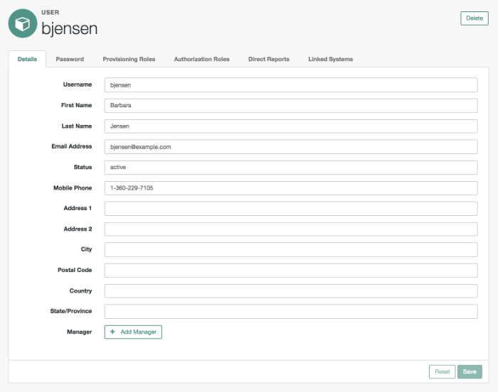 Account Configuration Options in the UI