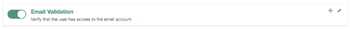 May specify "Email Validation" or "Email Username"