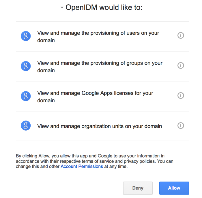 Allow access for OpenIDM