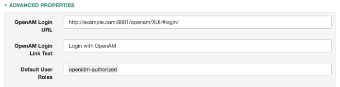 OPENAM_SESSION Advanced Properties, first part